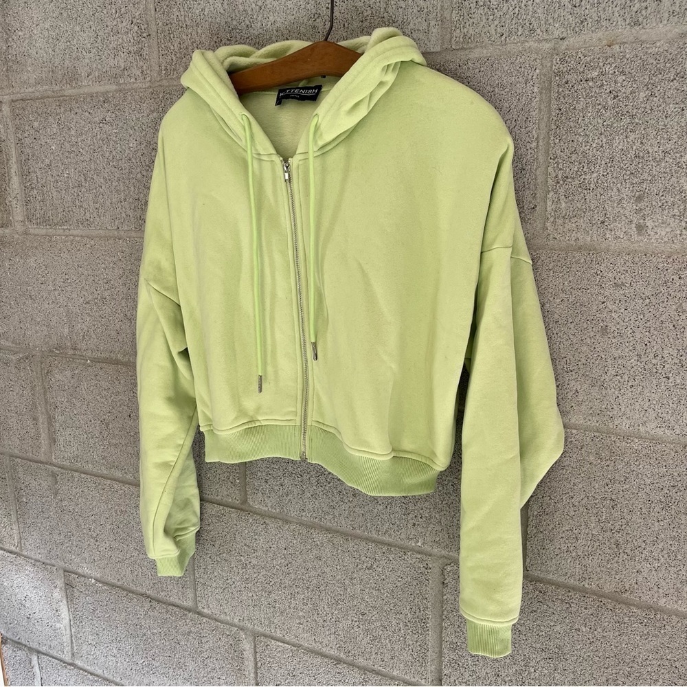 Kittenish Cropped Full Zip Sweatshirt - Picture 2 of 5
